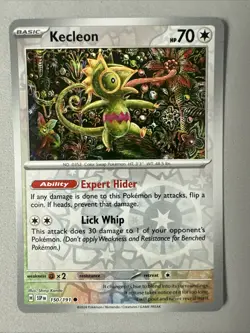 Pokemon TCG * SV Surging Sparks * 150/191 Kecleon Common * REVERSE HOLO * NM - Image 1