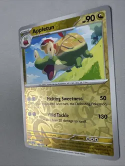 Pokemon TCG * SV Surging Sparks * 140/191 Appletun Uncommon * REVERSE HOLO * NM - Image 2