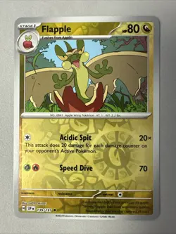 Pokemon TCG * SV Surging Sparks * 139/191 Flapple Uncommon * REVERSE HOLO * NM - Image 1