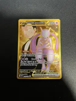 Pokemon TCG Gold Team Rocket's Mewtwo EX 240/182 Destined Rivals (Edge Wear) - Image 2