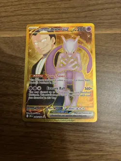 Pokemon TCG: Team Rocket's Mewtwo ex 240/182 Destined Rivals - Gold Hyper Rare - Image 3
