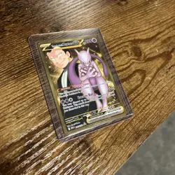 Pokemon TCG Destined Rivals Team Rocket's Mewtwo EX Gold Rare Card 240/182 - Image 1