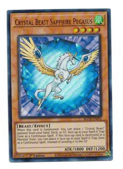 Yu-Gi-Oh Card: Beast Sapphire Pegasus BLCR-EN053 Ultra Rare 1st Edition! PL - Image 1