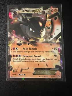 Terrakion EX (71/124) [Black & White: Dragons Exalted] Holo Pokemon TCG Card MP - Image 1