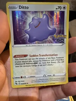 Pokemon Go Ditto Holo Rare Card 053/078 - Image 1
