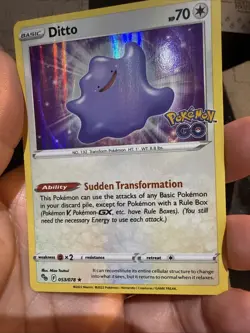 Pokemon Go Ditto Holo Rare Card 053/078 - Image 2