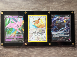 Vibrant Eeveelution Pokemon Card Display Frame - Espeon, Eevee & Umbreon - Image 1