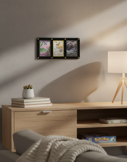 Vibrant Eeveelution Pokemon Card Display Frame - Espeon, Eevee & Umbreon - Image 2