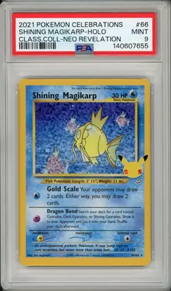 2021 Pokemon Celebrations Shining Magikarp Holo #66 PSA 9 - Image 1
