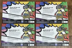 Pokemon Ascended Heroes Lot 4 Premium Poster Collection Mega Lucario - Image 2