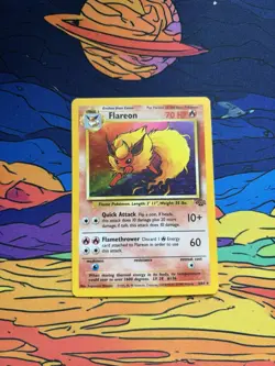 Pokemon TCG Flareon Jungle 3/64 Holo Unlimited Holo Rare - Image 1