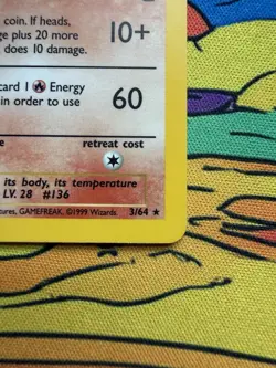 Pokemon TCG Flareon Jungle 3/64 Holo Unlimited Holo Rare - Image 3