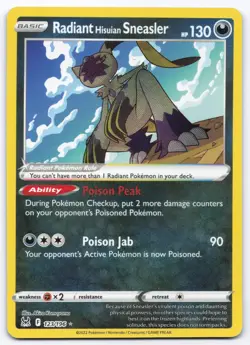 Pokemon TCG Radiant Hisuian Sneasler 123/196 Lost Origin Playset NM - Image 1