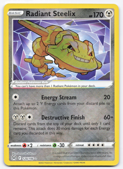 Pokemon TCG Radiant Steelix 124/196 Lost Origin Playset NM - Image 1