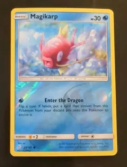 💥💧 Pokemon TCG Magikarp 29 Team Up Reverse Holo 29/181 NM/MT Foil Rare Water - Image 1