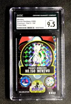 1998 Pokemon Bandai Sealdass Part 3 150 Mewtwo Prism Holo CGC 9.5 - Image 1