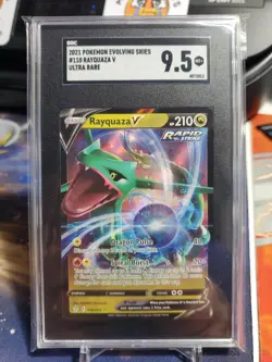 SGC 9.5 MINT RAYQUAZA V 110/203 ULTRA RARE POKEMON TCG (LOW POP 6) - Image 1