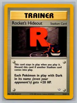 Rocket's Hideout 63/64 Uncommon Neo Revelation Pokemon Unlimited Near Mint - Image 1