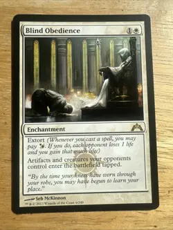 Blind Obedience 2013 Gatecrash White Rare Enchantment MTG NM - Image 1