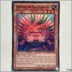 Construction Train Signal Red DRLG-EN038 Super Rare 1st Edition Yugioh - Image 1
