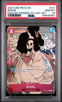 2024 ONE PIECE ENGLISH VERSION 1ST ANNIVERSARY SET #011 BROOK PSA 10 - Image 1