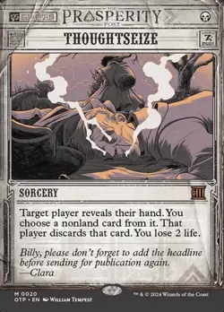 Thoughtseize - Extended Art Showcase OTP NM MTG - Image 1