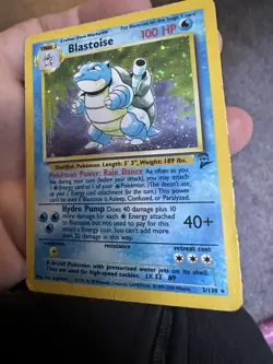 Pokemon TCG Blastoise Holo Rare Card Base Set 2/102 HP - Image 3