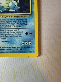 Pokemon TCG Blastoise 💧 Holo ✨ Card Base Set 2/102 WOTC - Image 5