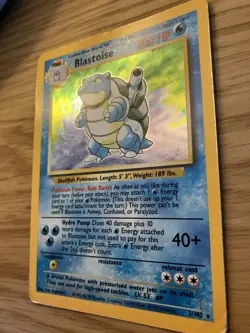 Pokemon TCG Blastoise Holo Card Base Set 2/102 LP-/MP+ - Image 3