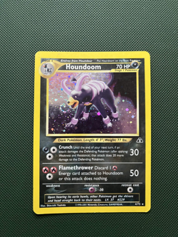 Pokemon TCG Houndoom 4/75 Neo Discovery Holo Rare Card Mouth Swirl LP-MP - Image 1