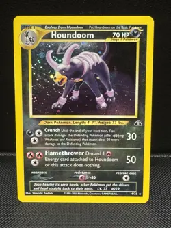 Pokemon TCG - Houndoom 🌑 4/75 Neo Discovery 🛕 Holo ✨ Rare WOTC Card LP - Image 1