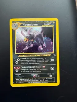 Pokemon TCG Neo Discovery Houndoom Holo Rare Card 4/75 English NM - Image 1