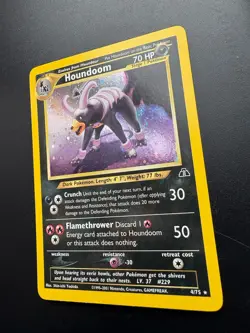 Pokemon TCG Neo Discovery Houndoom Holo Rare Card 4/75 English NM - Image 2