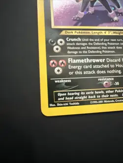 Pokemon TCG Neo Discovery Houndoom Holo Rare Card 4/75 English (Swirl) - Image 3