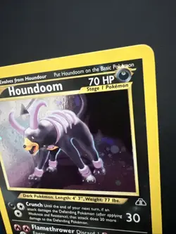 Pokemon TCG Neo Discovery Houndoom Holo Rare Card 4/75 English (Swirl) - Image 5
