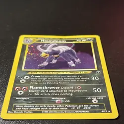 Pokemon TCG Neo Discovery Houndoom Holo Rare Card 4/75 English - Image 3