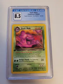 CGC 8.5 Dark Muk 1st Edition 41/82 Team Rocket Pokemon Card - Image 1