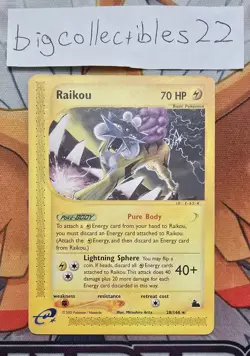 Raikou - 28/144 - Pokemon TCG Skyridge Rare Card e-reader LP - Image 1
