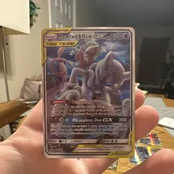 Pokemon Mewtwo & Mew GX TAG TEAM Promo Holo Card SM191 English - Image 1
