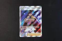 Leon 182/185 Holo Shiny Pokemon TCG Card Vivid Voltage 2020 NEAR MINT - Image 1