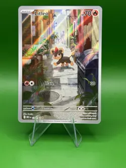 Pokemon TCG Litleo IR 139/132 Illustration Rare Pokemon Card Mega Evolution - Image 1