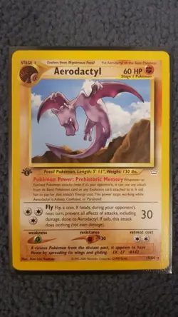 Pokemon Aerodactyl 15/64 1st Edition Rare - Neo Revelation Excellent - Image 1