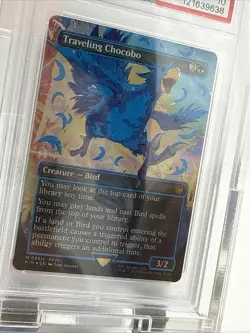 2025 MTG FINAL FANTASY COLORFUL CHOCOBOS-NEON INK BLUE TRAVELING CHOCOBO PSA 10 - Image 5