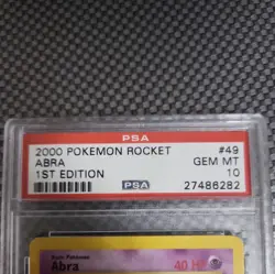 PSA 10 ⭐ Pokemon Abra 49/82 1st Edition Team Rocket Vintage Non-Holo - Image 2