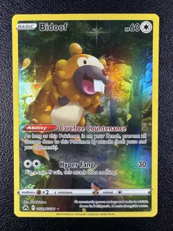 Pokemon Bidoof Crown Zenith Galarian Gallery Full Art Holo GG29/GG70 - Image 1