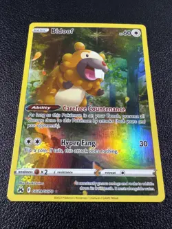Pokemon Bidoof Crown Zenith Galarian Gallery Full Art Holo GG29/GG70 - Image 2