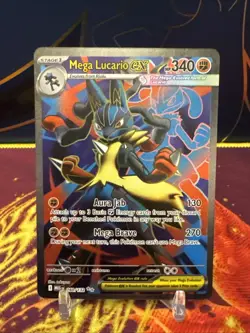 Pokemon Mega Evolution Mega Lucario Ex 160/132 Full Art Holo Rare - Image 1