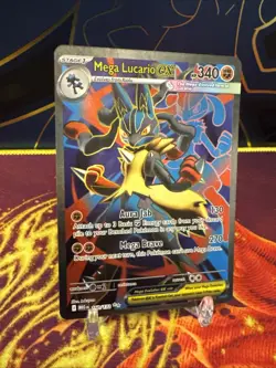 Pokemon Mega Evolution Mega Lucario Ex 160/132 Full Art Holo Rare - Image 2