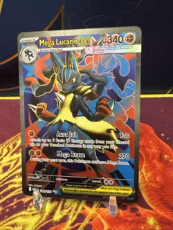 Pokemon Mega Evolution Mega Lucario Ex 160/132 Full Art Holo Rare - Image 3