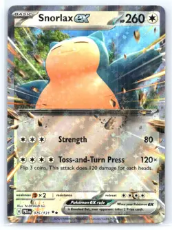 Snorlax ex 076/131 Holo Double Rare Prismatic Evolutions Pokemon Near Mint - Image 1
